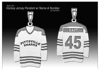Hockey Jersey Pendant w/Name & Number