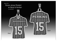 Soccer Jersey Pendant w/Name & Number